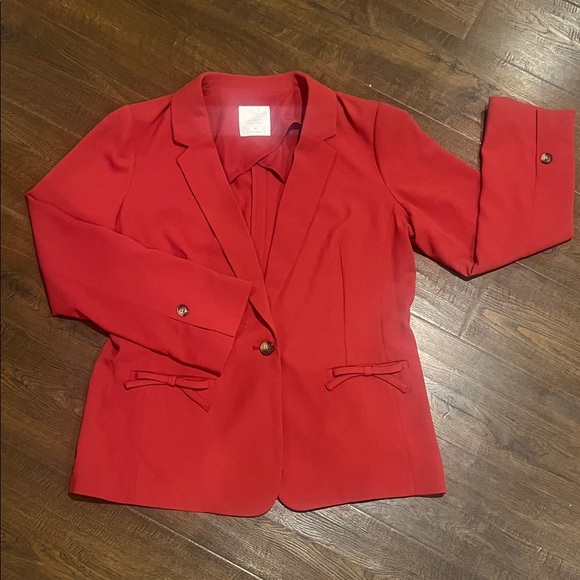 LC Lauren Conrad Jackets & Blazers - Lauren Conrad Women's Deeper Red Blazer Medium